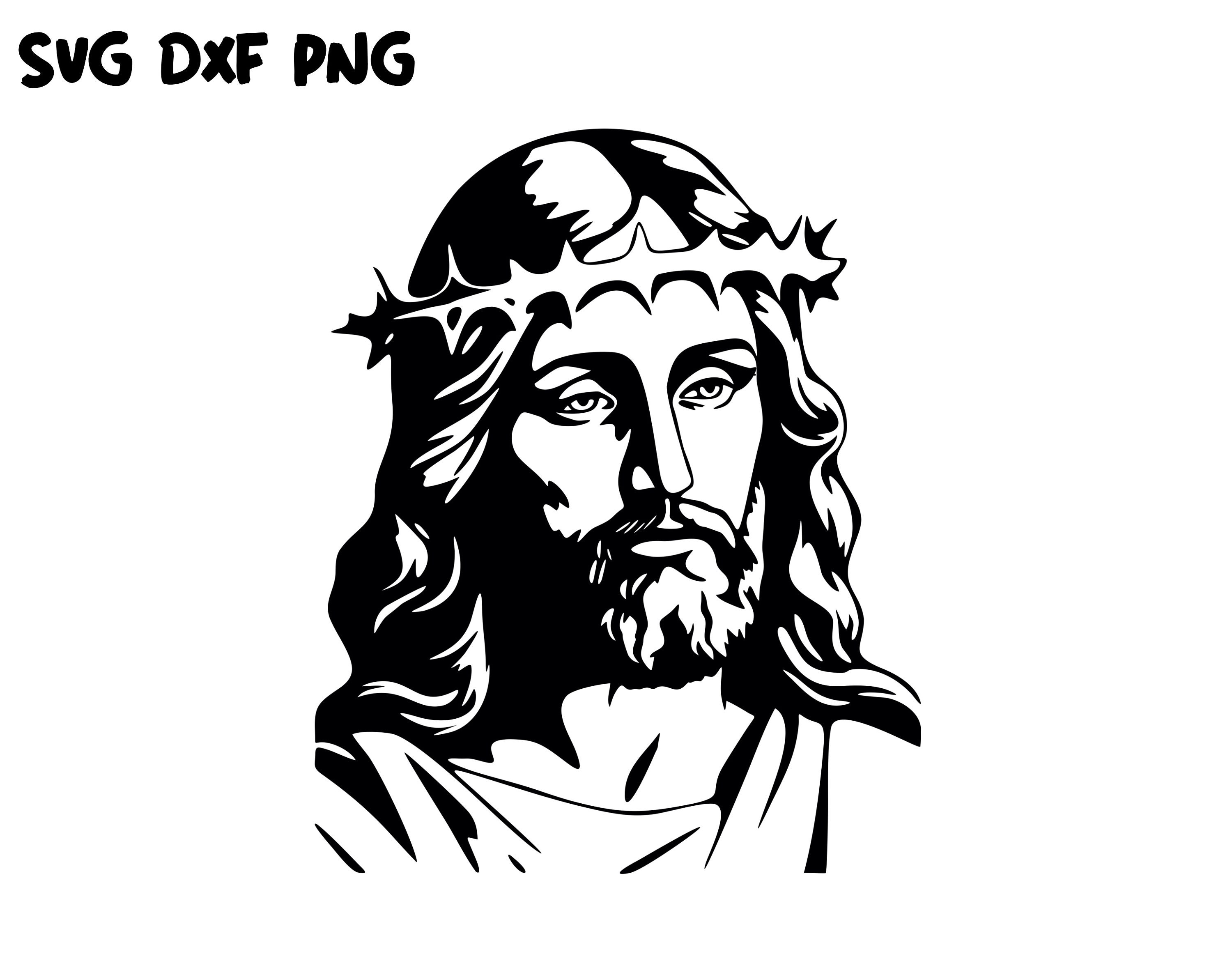 Jesus Svg Dxf Png, Jesus Christ Clipart, Catholic, Lord, Christian ...