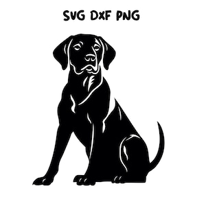 Labrador svg file, Black Lab Labrador silhouette Pet Dog cut vector svg png digital art