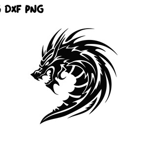 Dragon SVG, Tribal Dragon SVG, Dragon Tattoo svg, Dragon Silhouette, Dragon Vector, Dragon Clipart, Cut File Cricut, Silhouette
