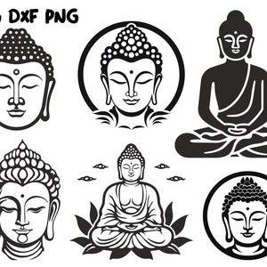 Buddha SVG Bundle, Buddha SVG, Buddha Png, Buddha Silhouette, spirituelles Svg, Yoga Svg, Lotus Svg, Buddhismus, Yoga Clipart, Chakra Svg Dxf Png