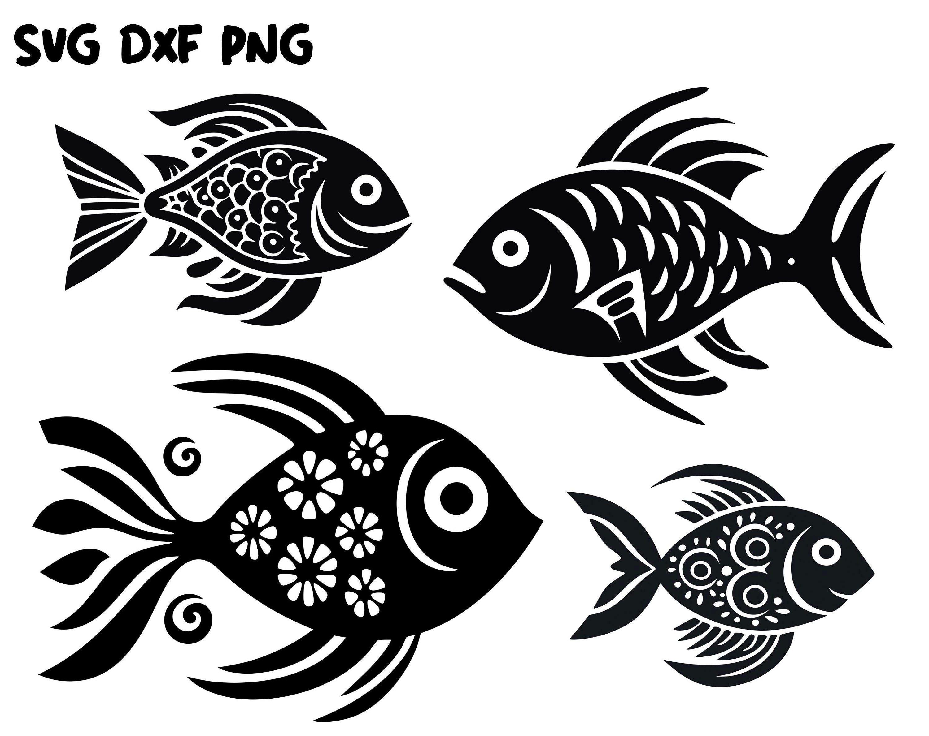 Fish Cut Files, Clipart, Fish Vector Fish Svg Bundle, Fishing Svg, Fish ...