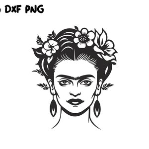 Frida Kahlo SVG, Frida Kahlo Silhouette, Svg Cut File Frida Kahlo ...