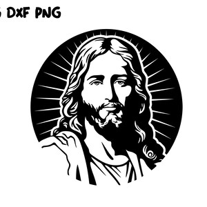 Jesus SVG, Jesus Cut File, Jesus DXF, Jesus PNG, Jesus Clipart, Jesus Silhouette, Jesus Cricut File Religious Digital Jesus Art