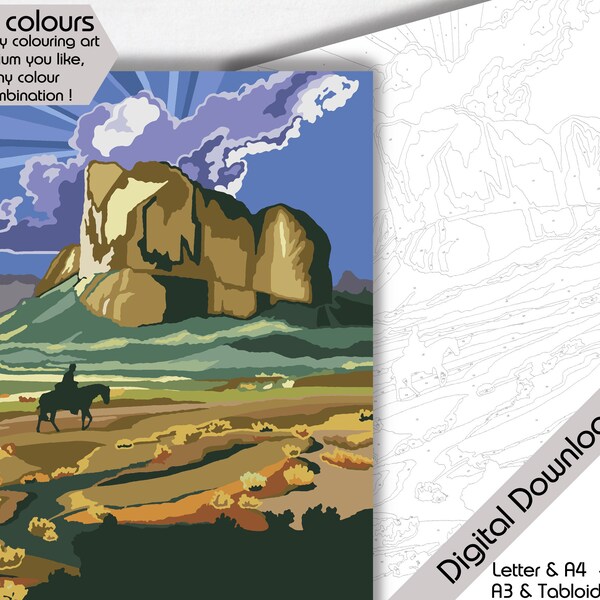 Travel Poster Paint by Number Etsy