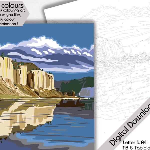 Travel Poster Paint by Number Etsy