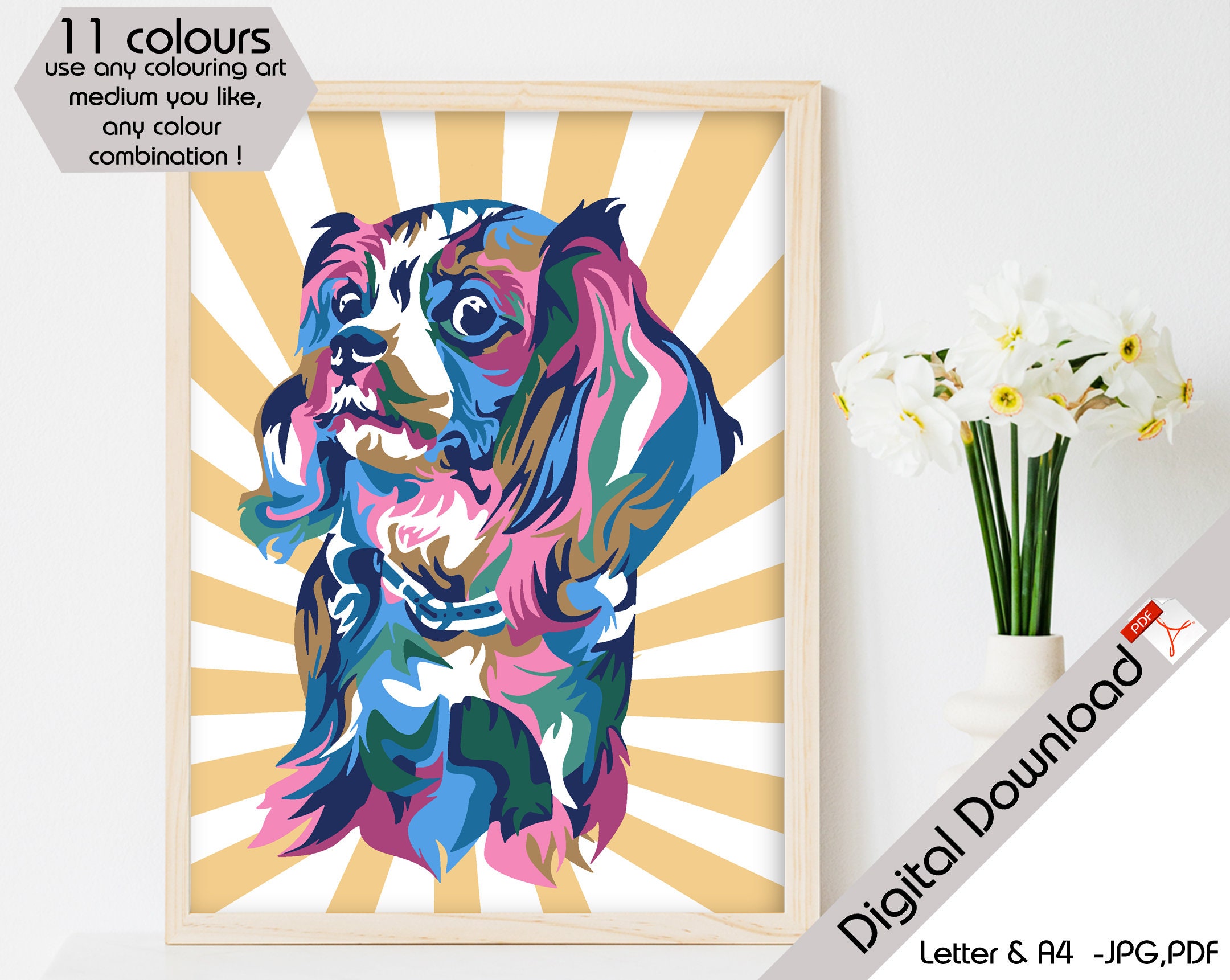 Printable Paint by Number / Children Paint by Number / Etsy