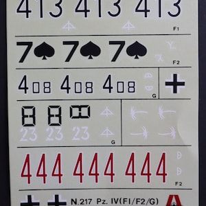 Italeri 1/35 scale vintage WWII armor waterslide decals | Decals for models dioramas arts and crafts projects