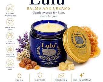 Lulu Balms And Creams™ Whipped Tallow Skin Balm | Daily Face Cream | Frankincense & Honey Moisturiser | Dry Sensitive Skin Care