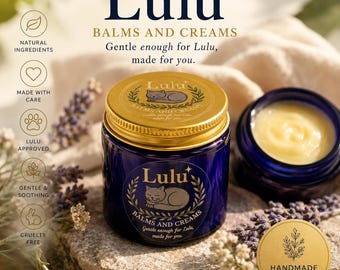 Bálsamo para la piel Lulu Balms And Creams™ de sebo batido / Crema facial natural / Hidratante de incienso y miel / Cuidado para pieles secas y sensibles