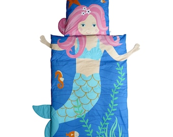 Bed linen mermaid turquoise - 100% organic cotton (GOTS)