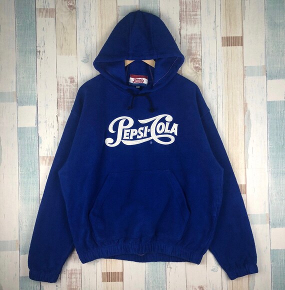 Vintage Pepsi Cola Embroidery Logo Hoodie Fleece
