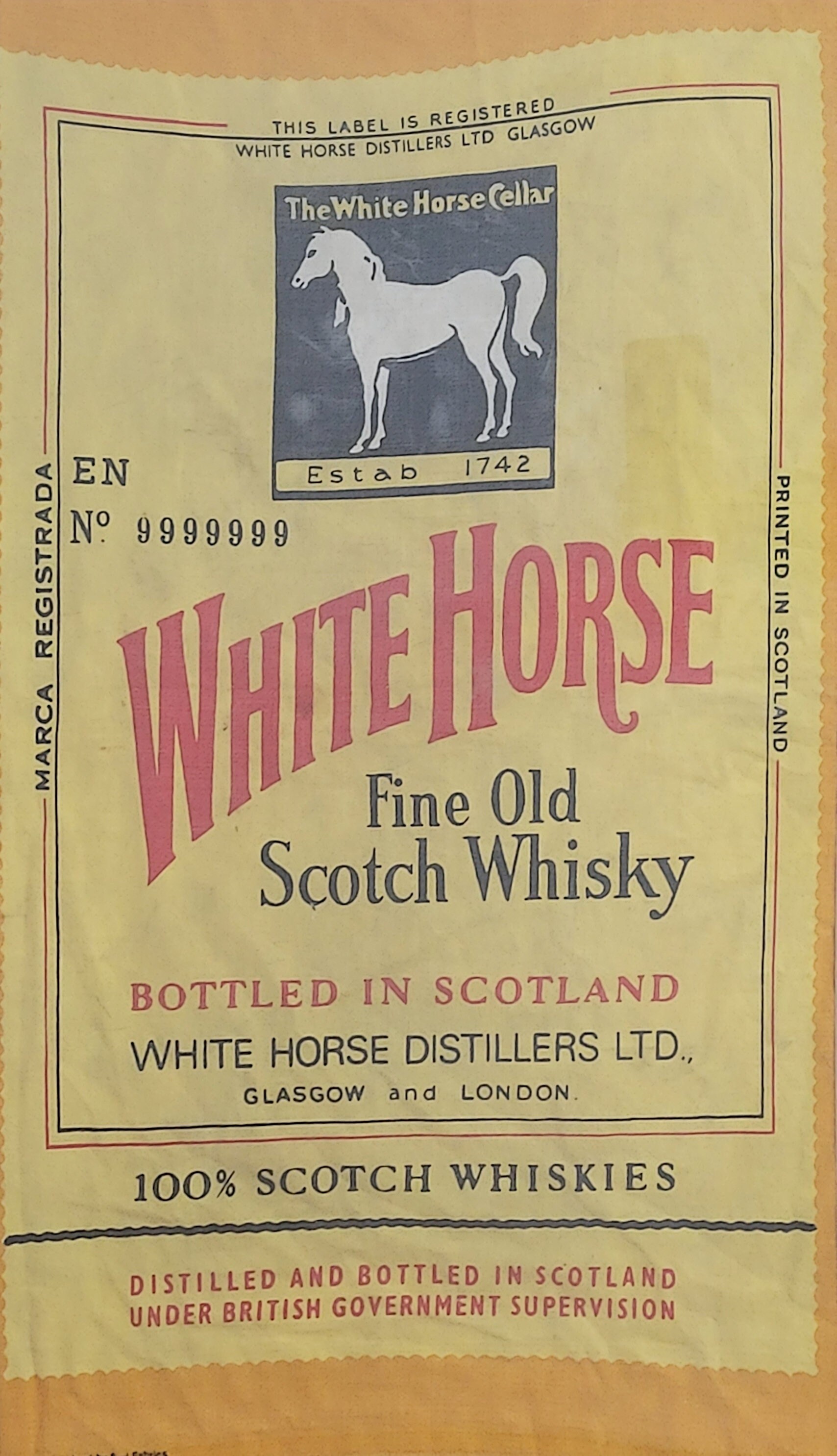 White Horse Scotch - Etsy