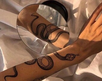 Snake Tattoo Etsy Snake Tattoo Etsy