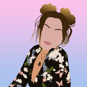Custom Faceless Color Block Digital Portrait- People or Pets. Printable Download.