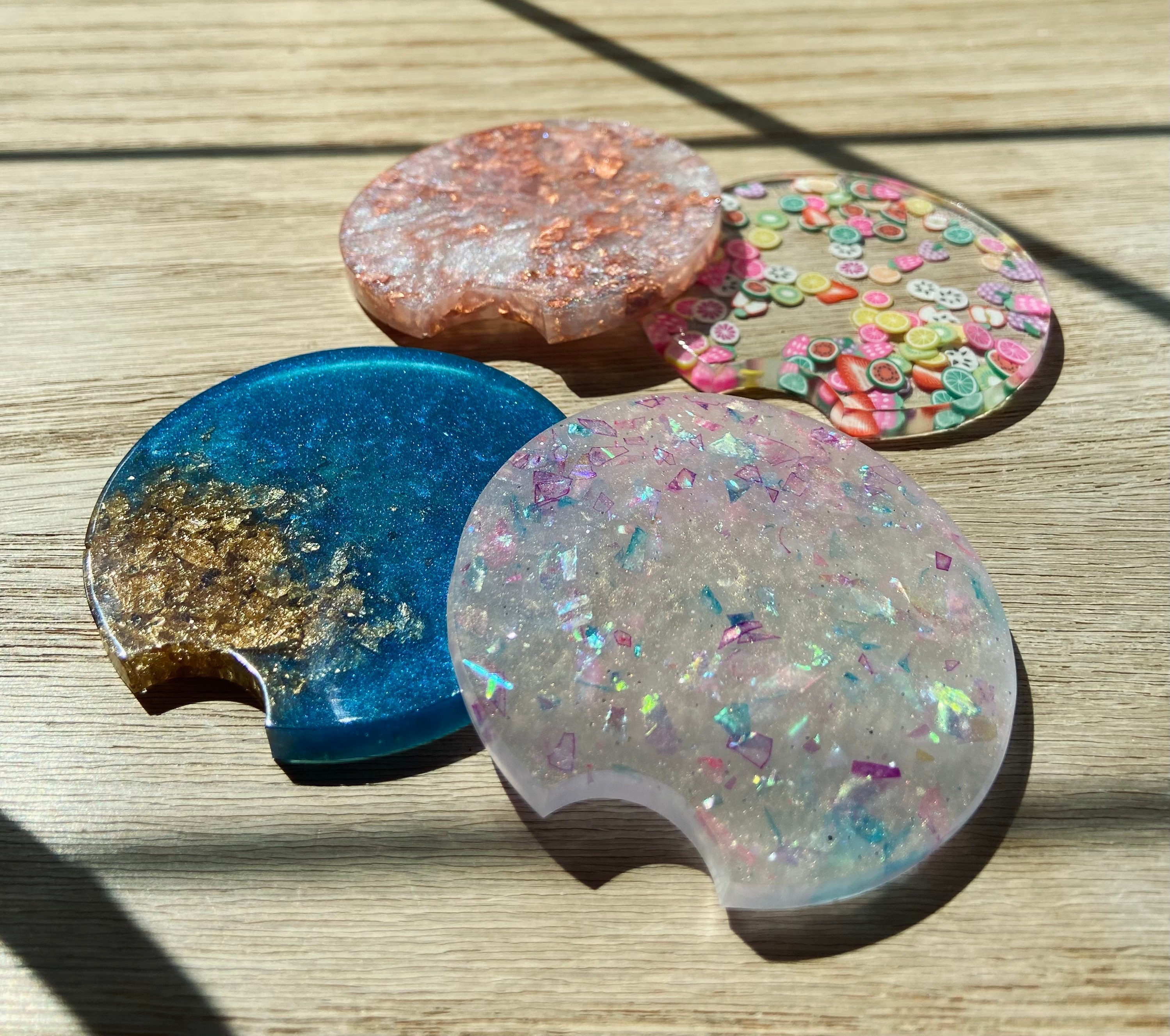 Resin Car Coasters Set of 2 Etsy