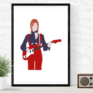 David Bowie Minimalist Digital Art. Printable Download
