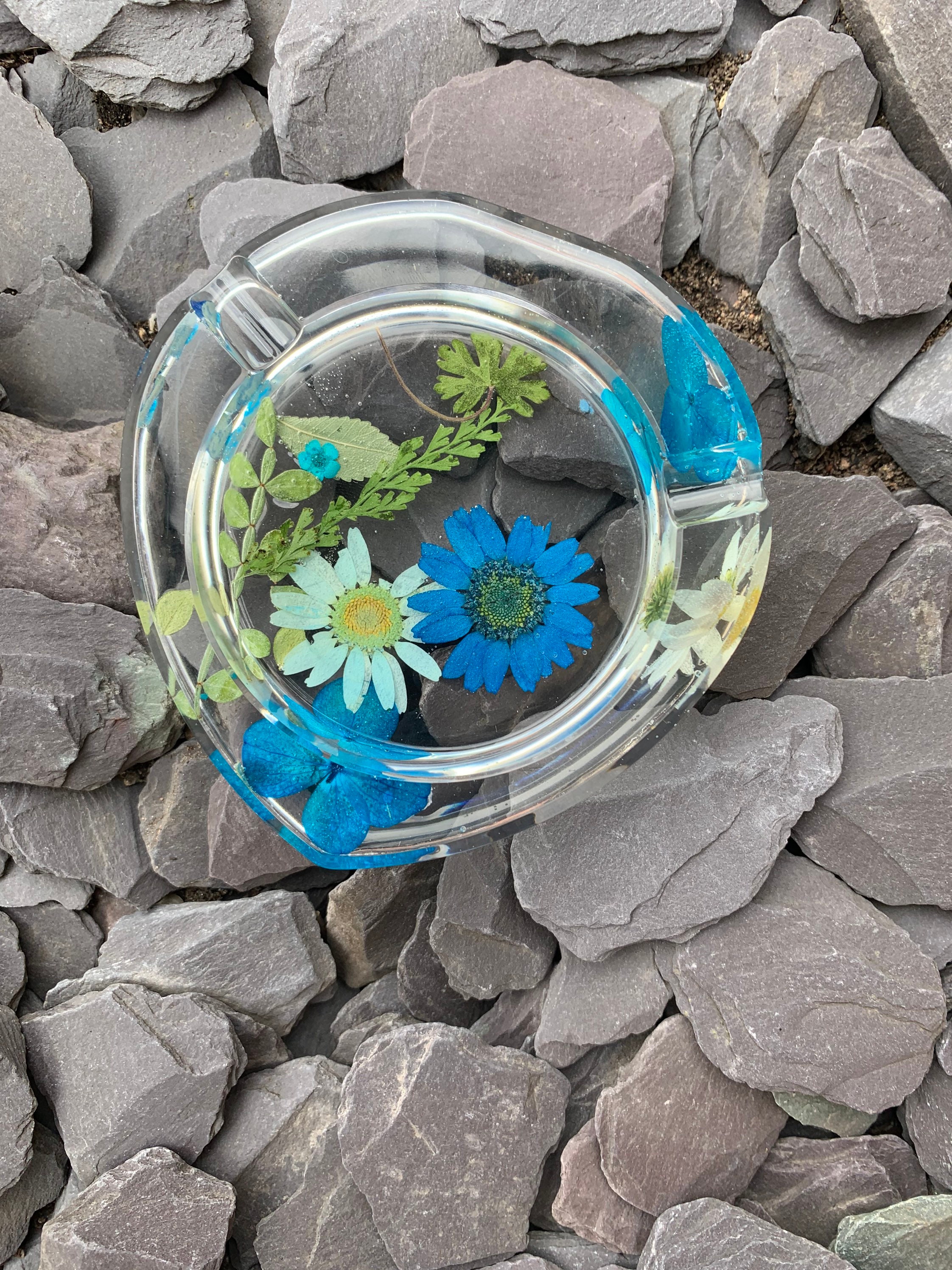 Floral Ashtray / Resin Ashtray / Gifts For Her / Trinket Dish Etsy