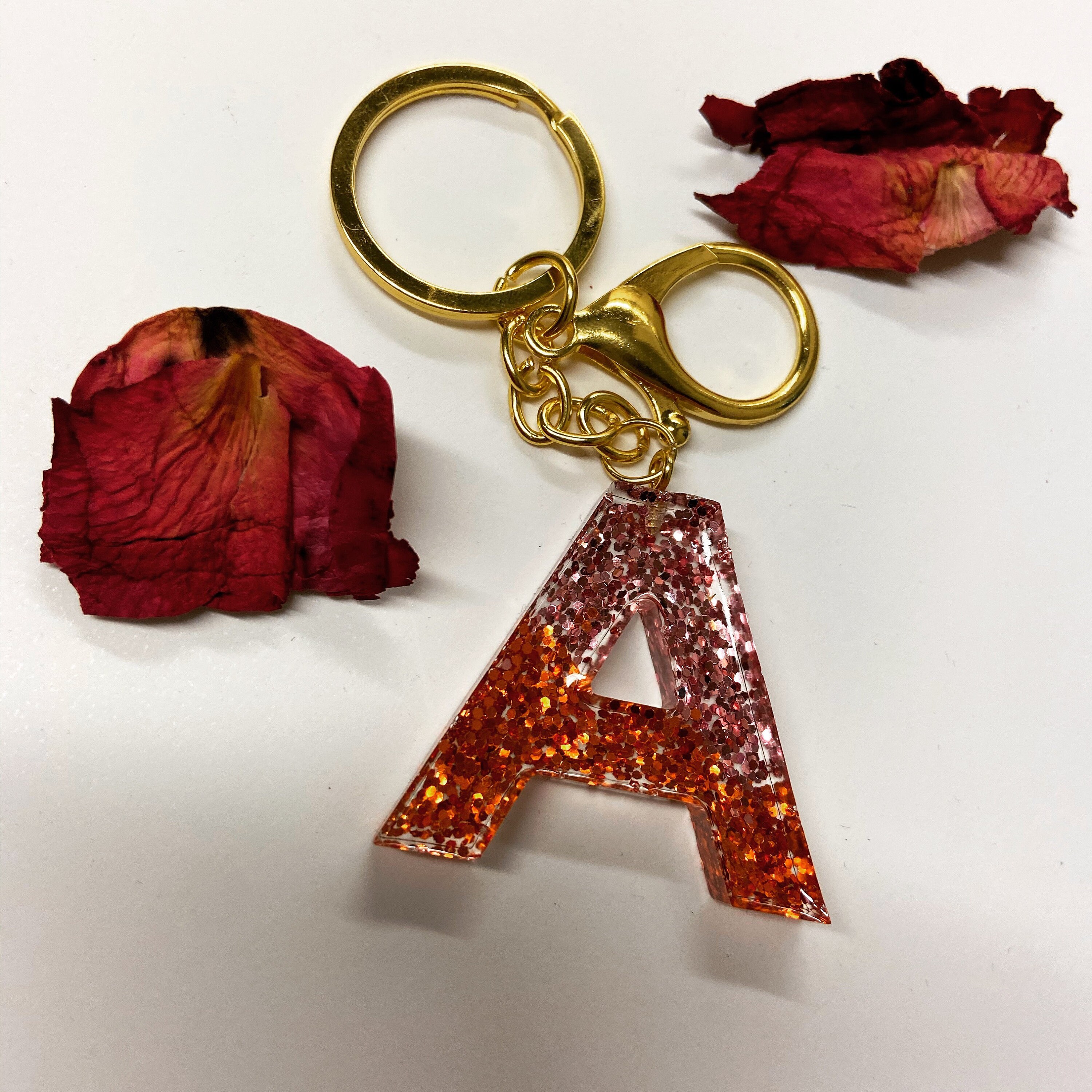 Personalised Keyring / Resin Keyring / Glitter Keyring / Etsy