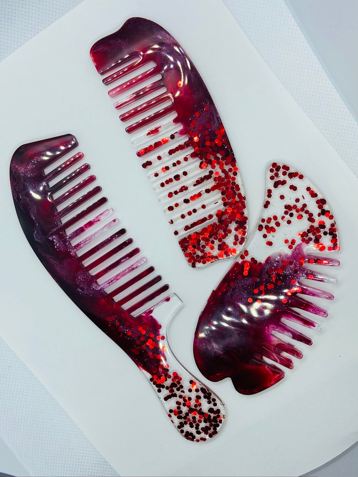 Personalised Hair Combs / Hair Accessory / Glitter Comb / Etsy