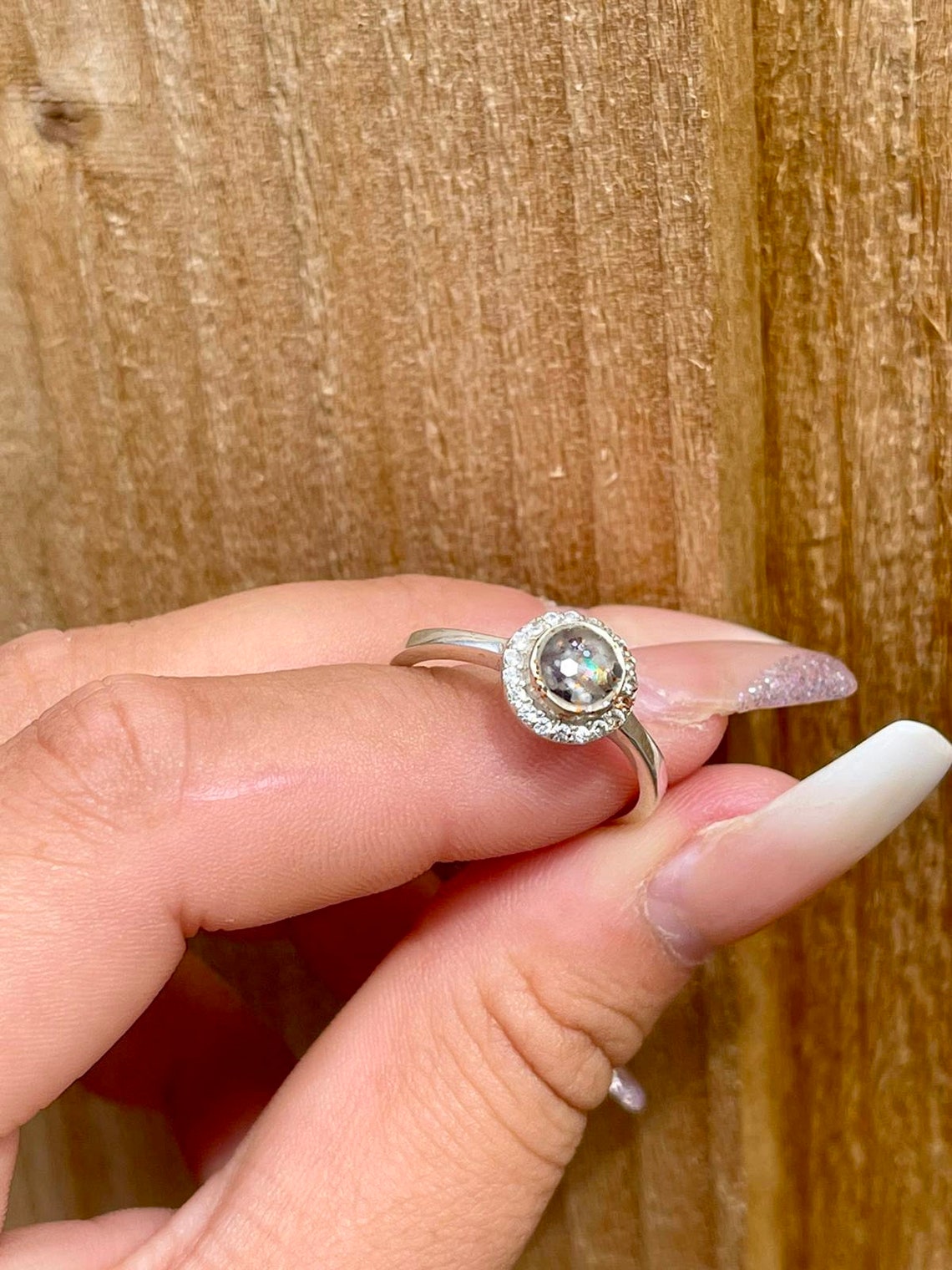 Cremation Ashes Ring / Memorial Ring / Sterling Silver Ring / Etsy