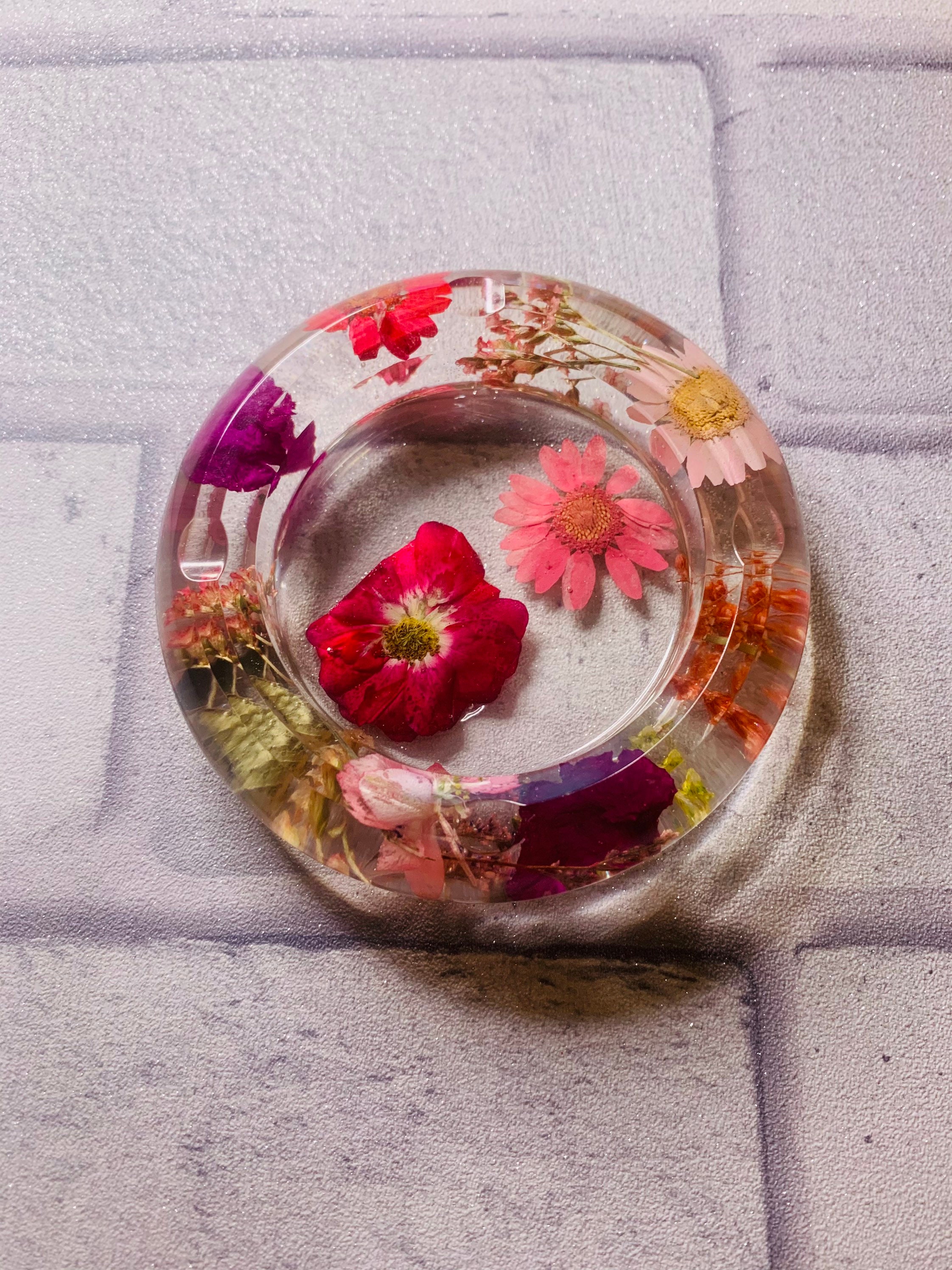Floral Ashtray / Resin Ashtray / Gifts For Her / Trinket Dish Etsy