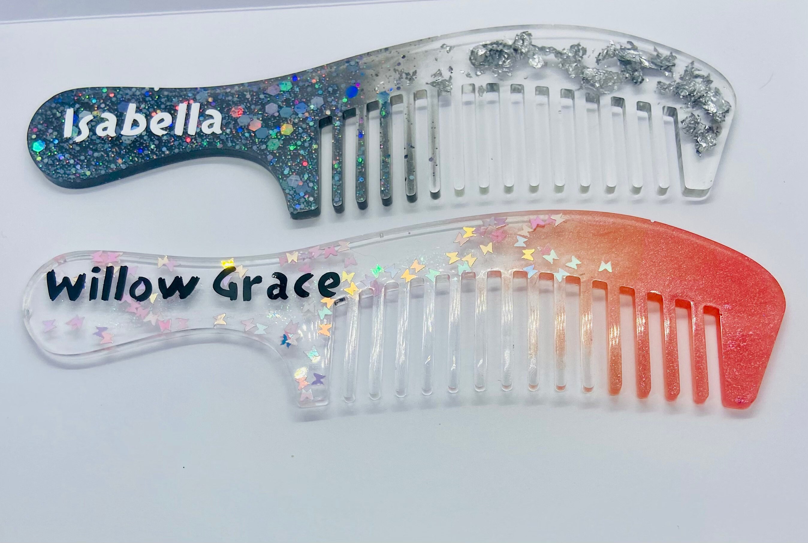 Personalised Hair Combs / Hair Accessory / Glitter Comb / Etsy