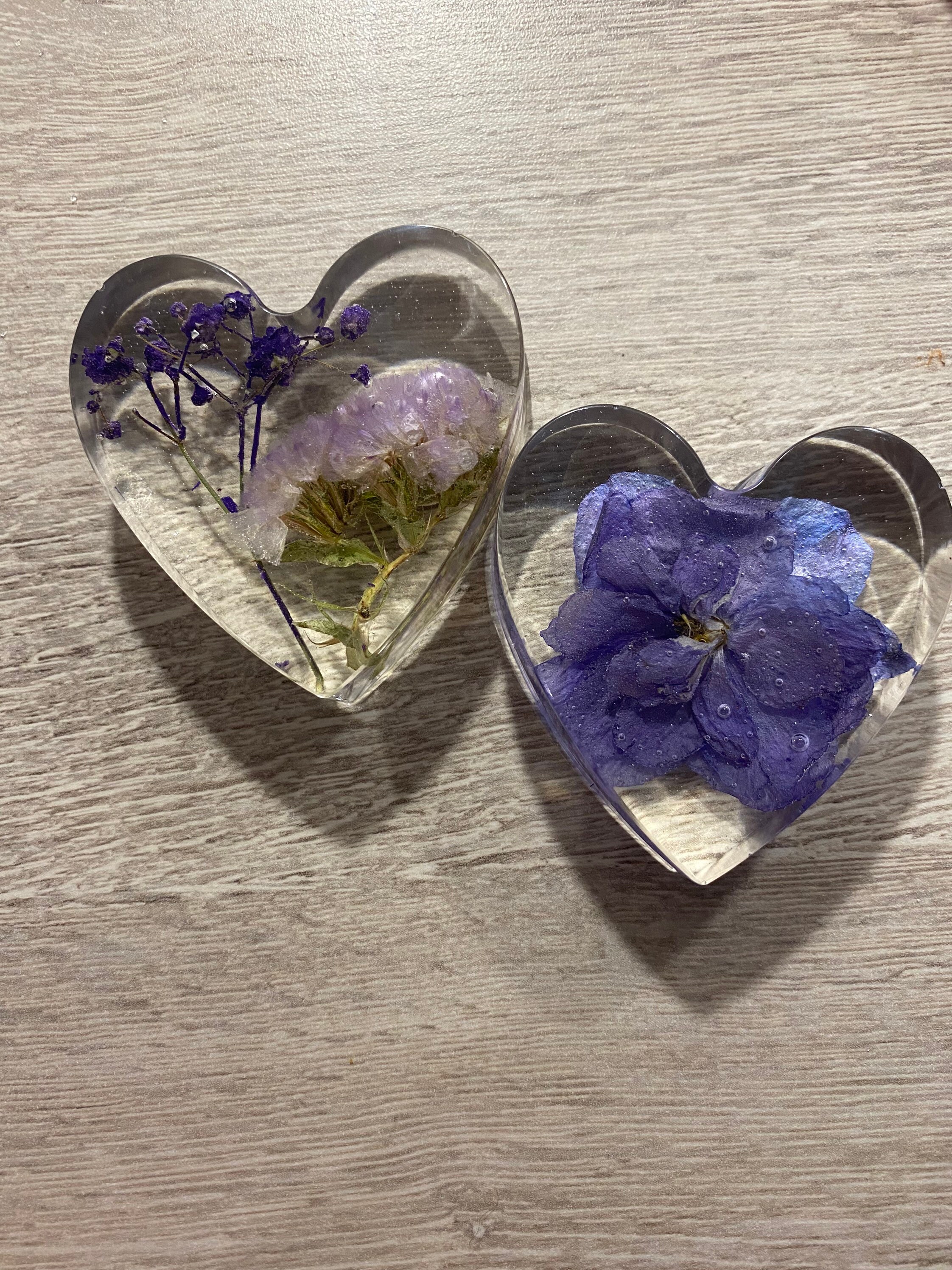 Small Resin Flower Paperweight / Flower Preservation / Etsy