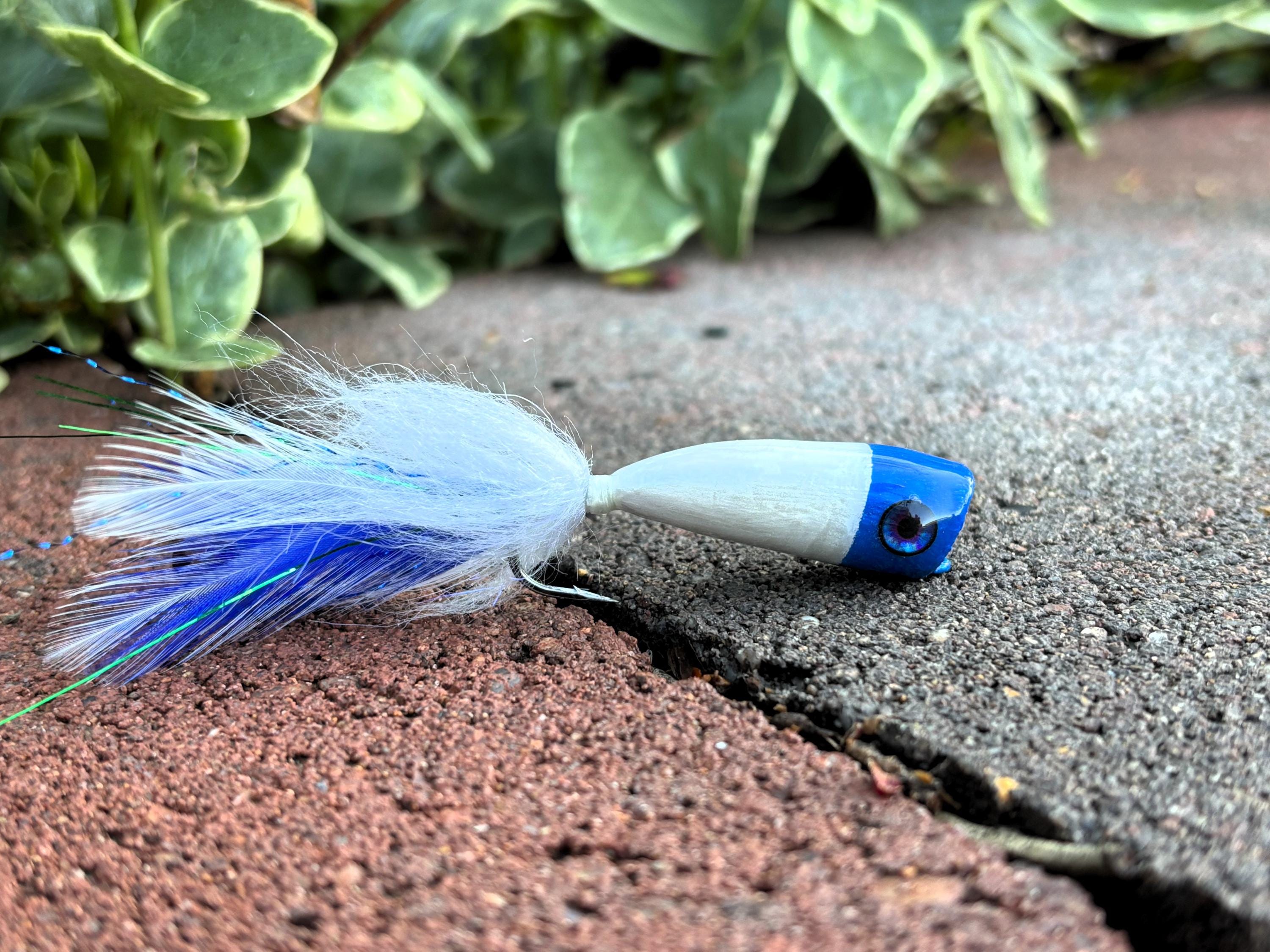 手彫りバルサ材ポッパーフライルアー：海水釣りギフト - Etsy 日本