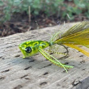 balsa wood fishing lure bodies OAKRIDGE, TENNESSEE  "O" RIDGE Vintage  BLUE, GREEN w/ YELLOW BELLY Crane 208 - Superman