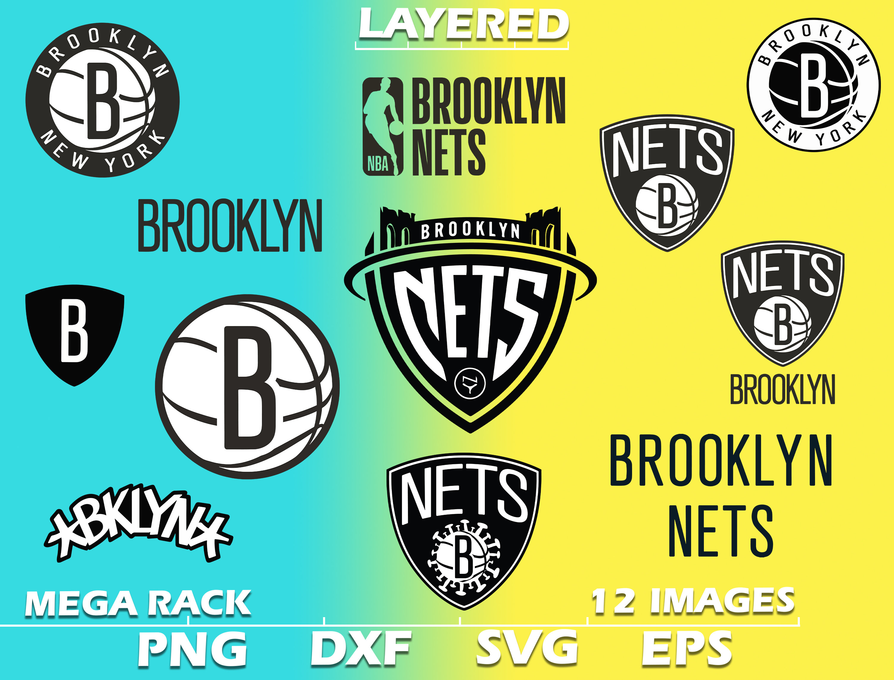 NBA Brooklyn Nets Svg Logo NBA Football SVG cut file for Etsy