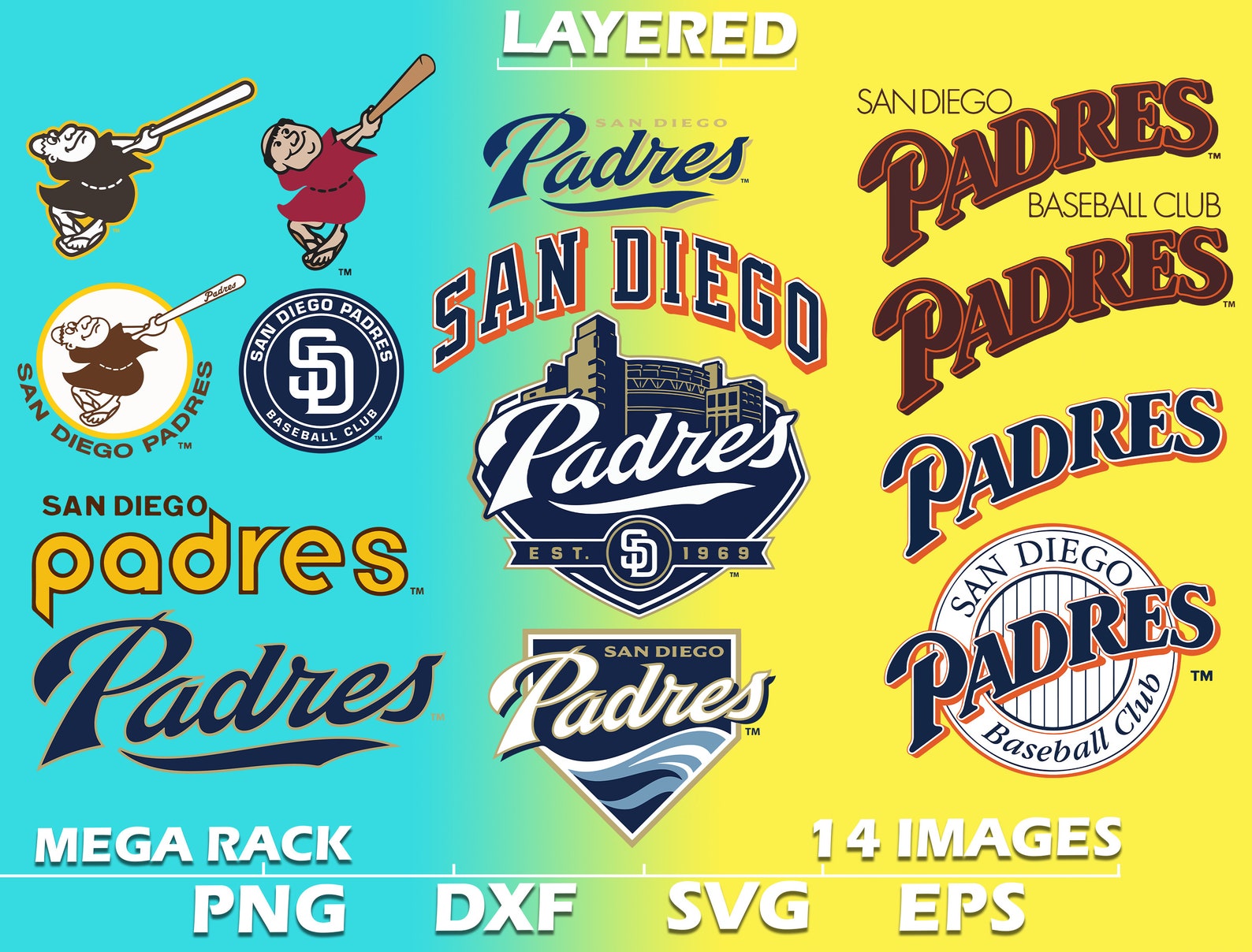 MLB San Diego Padres Svg Logo MLB Football SVG cut file for Etsy