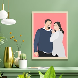 Faceless portrait, Custom Couple Portrait, Cartoon Portrait, Printable Art, Minimalist Portrait, Portrait From Photos, Digital Art