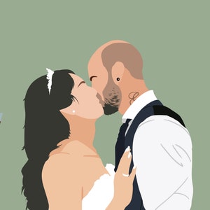 Faceless portrait, Custom Couple Portrait, Cartoon Portrait