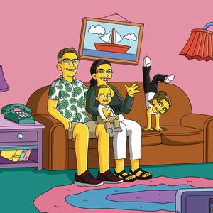 Simpsons Father&#39;s Day, Father&#39;s Day Gift, Gift for him, Dad&#39;s gift, Personalized Simpsons family portrait, Digital Prints,[DIGITAL ONLY]