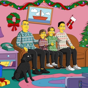 Custom Simpsons Portrait - Christmas gifts - Custom family photo gift - Family Simpsons portrait -Personalized family portrait[DIGITAL ONLY]