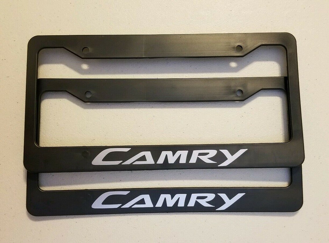 Toyota camry logo license plate frames silver logo jdm camry Etsy