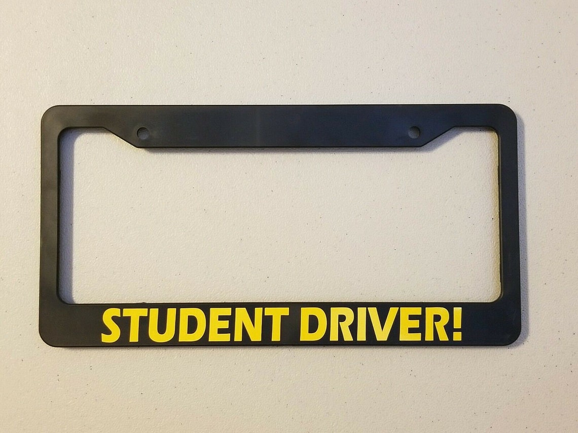Student Driver License Plate Frame Jdm Kdm Safe Driving Decal Etsy