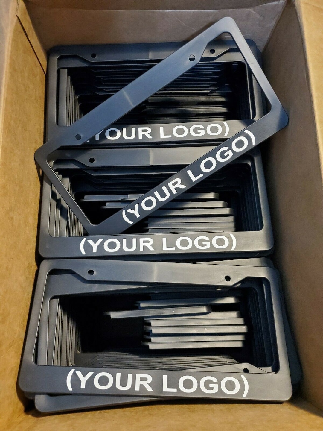 Lot of 20 Custom License Plate Frames Bulk Blanks Made in the Usa Dealership Car Lot