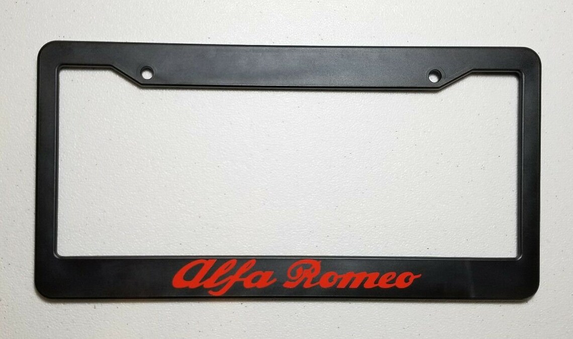 Alfa romeo license plate frame choose logo color Etsy