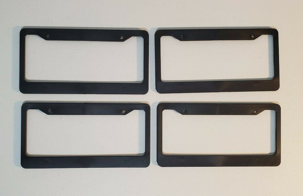 4 license plate frames blanks plain black bulk lot of 4 four Etsy