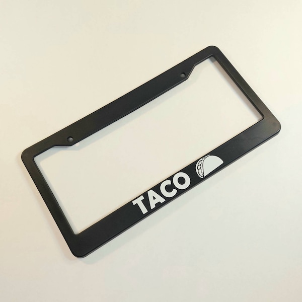 License Plate Frame Taco Etsy