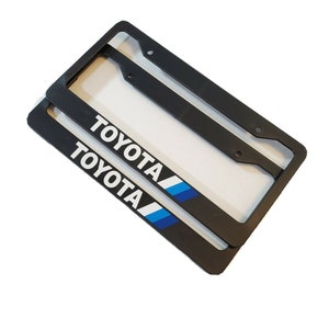 Toyota trd tri color jdm license plate frames 4runner land cruiser tacoma tundra