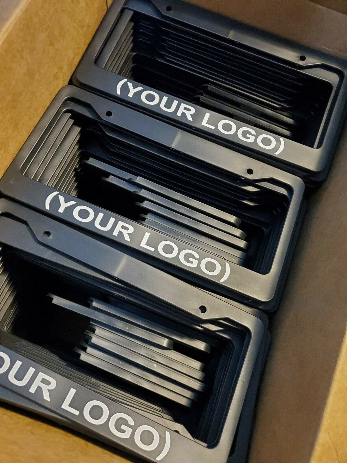 Custom license plate frame your logo made in the usa Etsy