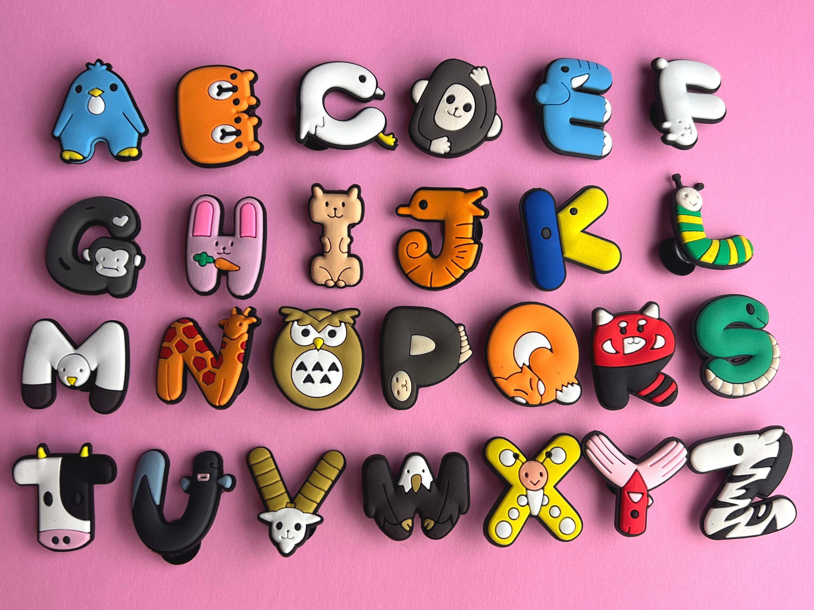 Circle Alphabet Croc Charms Assortment 