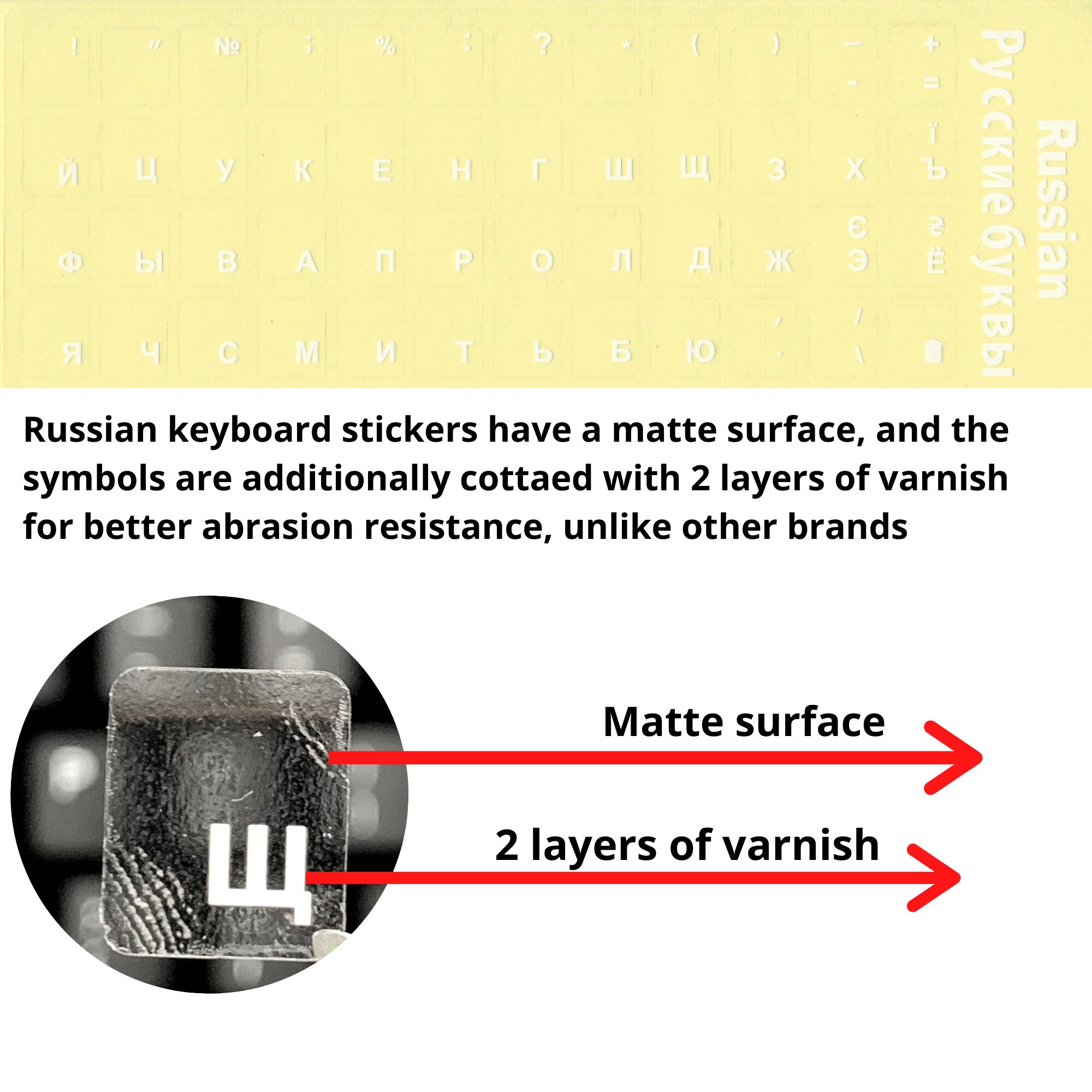 2 Packs Russian keyboard stickers Waterproof Replacement Etsy