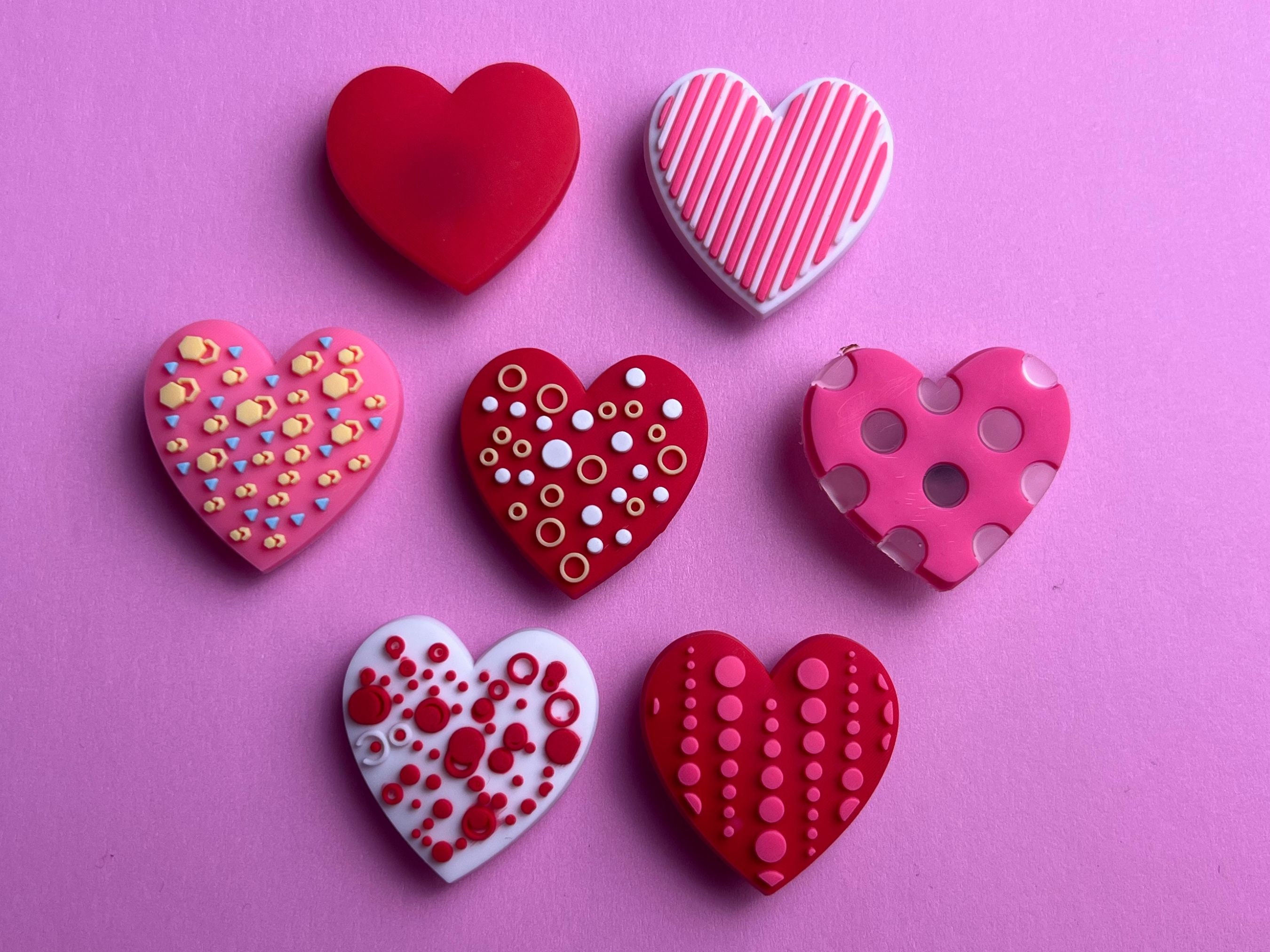 10pcs Valentine's Day Theme Red Heart Acrylic Charms For Diy Earrings Key  Chain Necklace Jewelry Making Accessories, Check Out Today's Deals Now