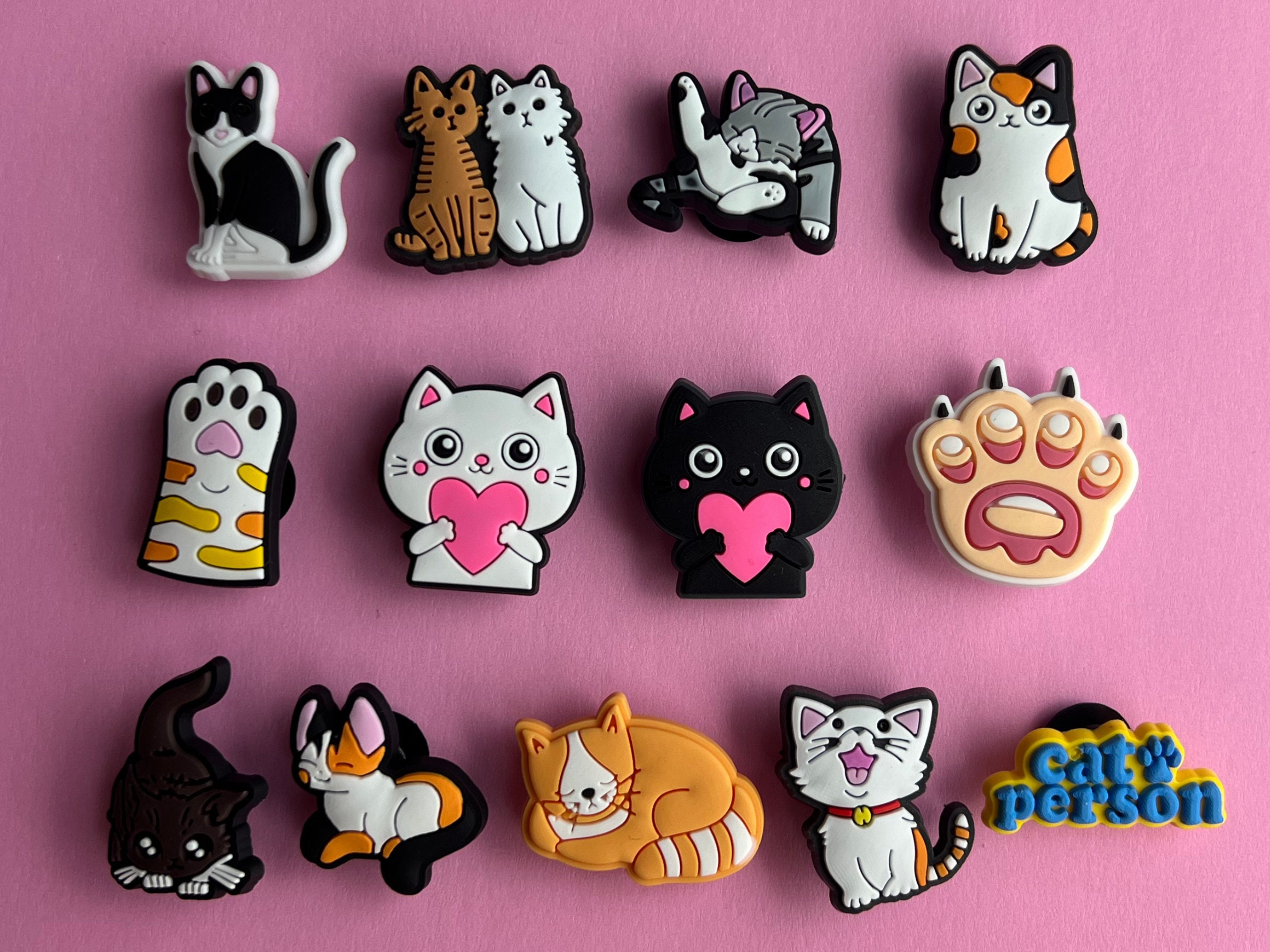 12 Pcs Random Color Cute Cat Shape Charms Pendant for Jewelry Making Animal Resin Charms Jewlery Findings,Temu