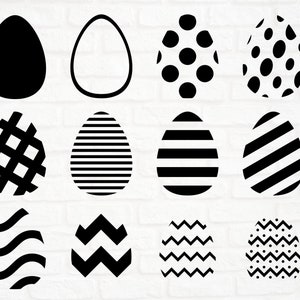 Lot d'oeufs de Pâques au format SVG, DXF, fichier de découpe, Cricut, téléchargement immédiat