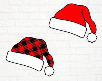 Buffalo Plaid Santa Hat SVG, PNG, EPS, Santa Hat svg, Christmas svg, Merry Christmas, instant download, cut file, Cricut, silhouette studio