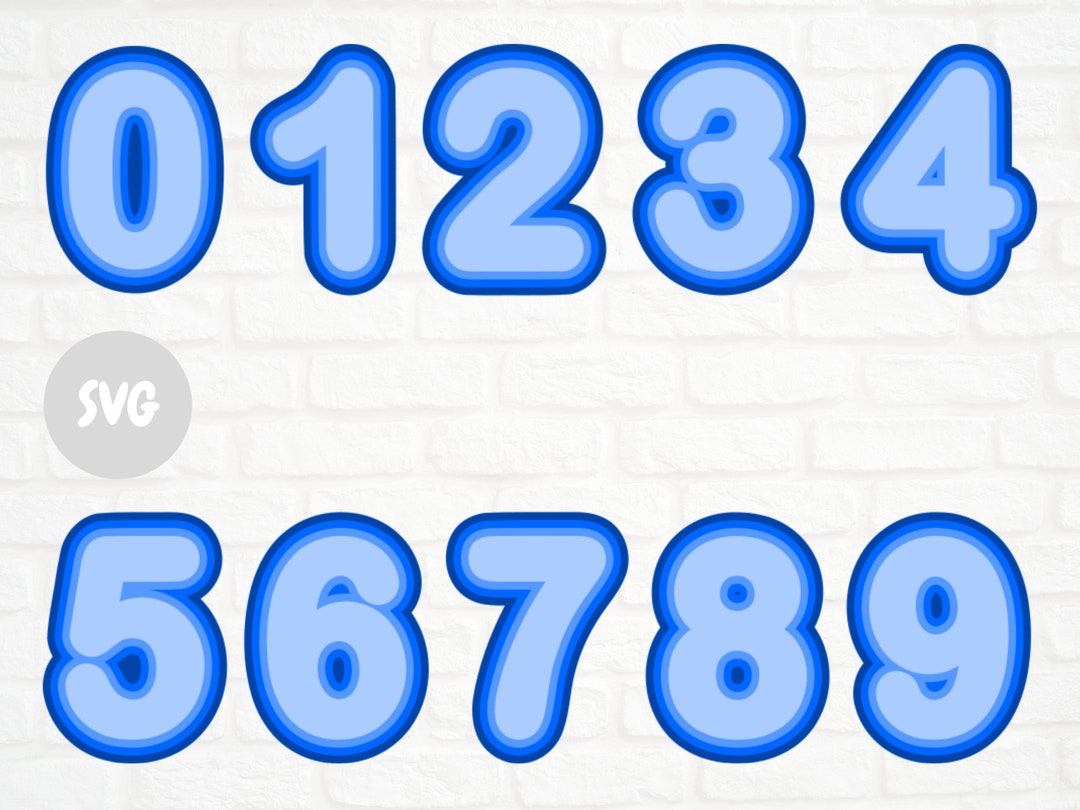 0 to 9 Layered Numbers SVG Tens 10 to 90 Layered Numbers - Etsy